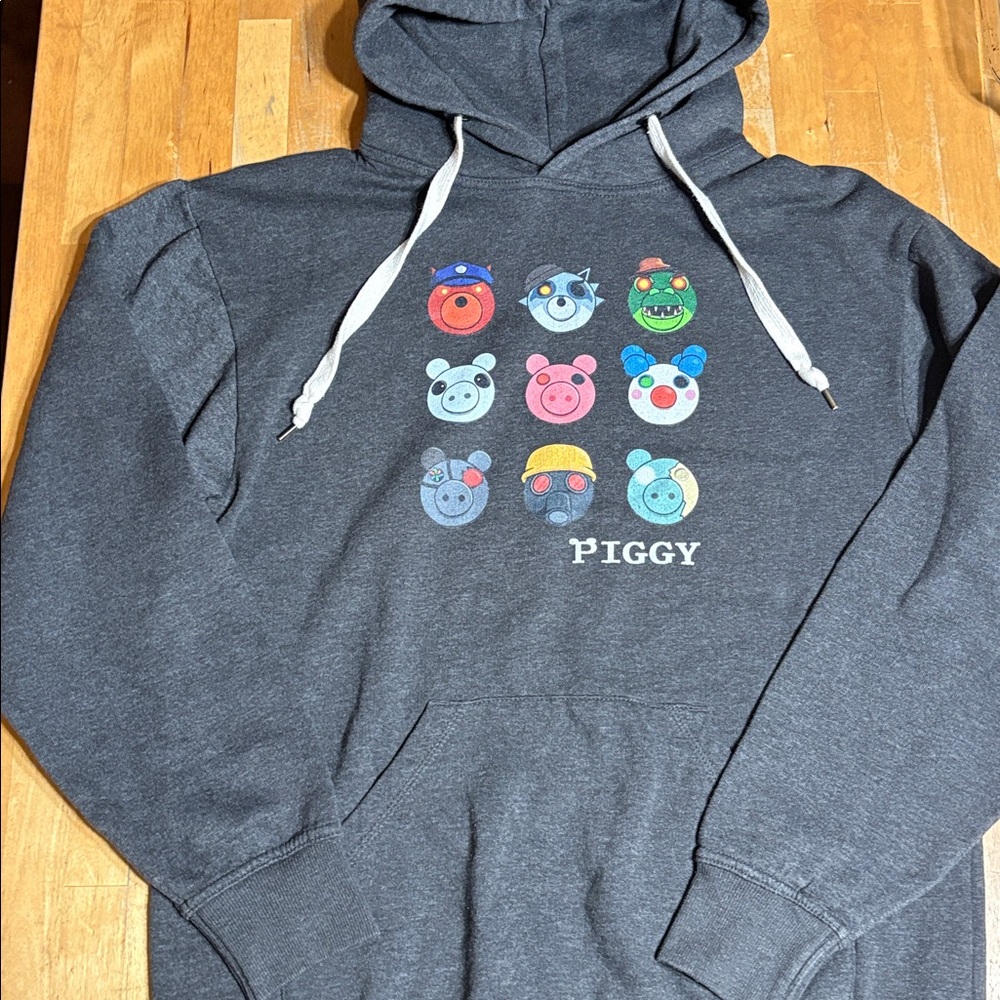 Piggy Infected Faces Graphic Hoodie